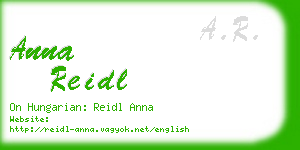 anna reidl business card